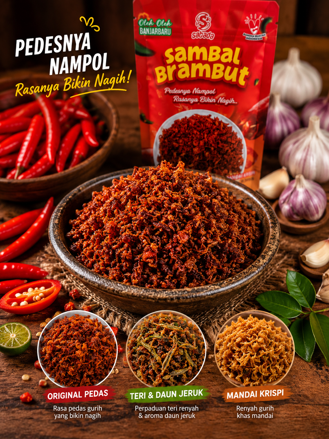 Sambal Brambut (Teri & Daun Jeruk) 2