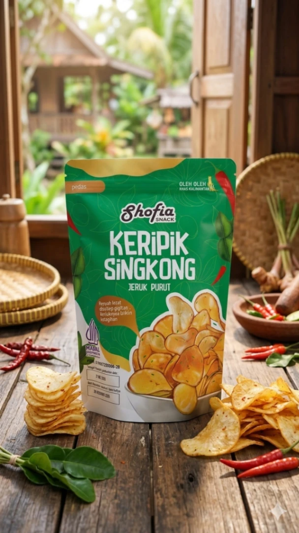Keripik Singkong Shofia (Pedas Jeruk Purut)