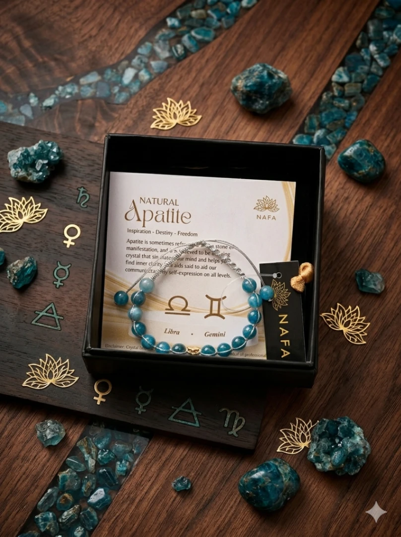 Gelang Natural Blue Apatite