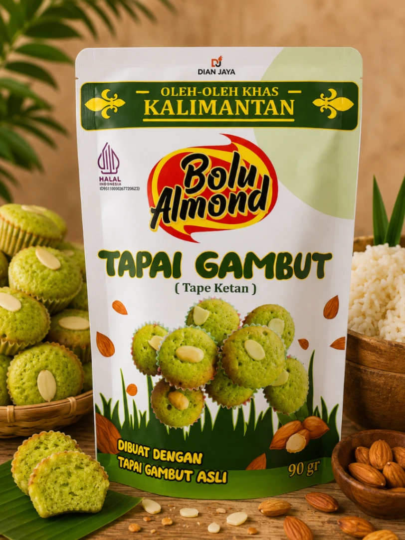 Bolu Almond Dian Jaya (Tapai Gambut/Tape Ketan)