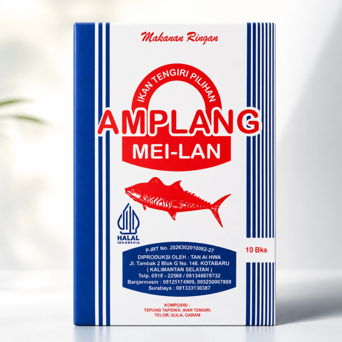 Amplang Meilan Ikan Tenggiri Isi 10