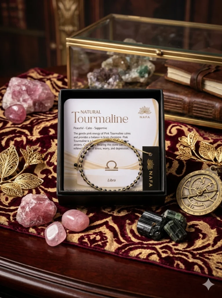 Gelang Natural Black Tourmaline Gold