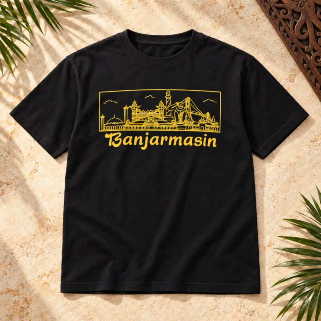 Baju Kaos Premium Edition Banjarmasin Gold