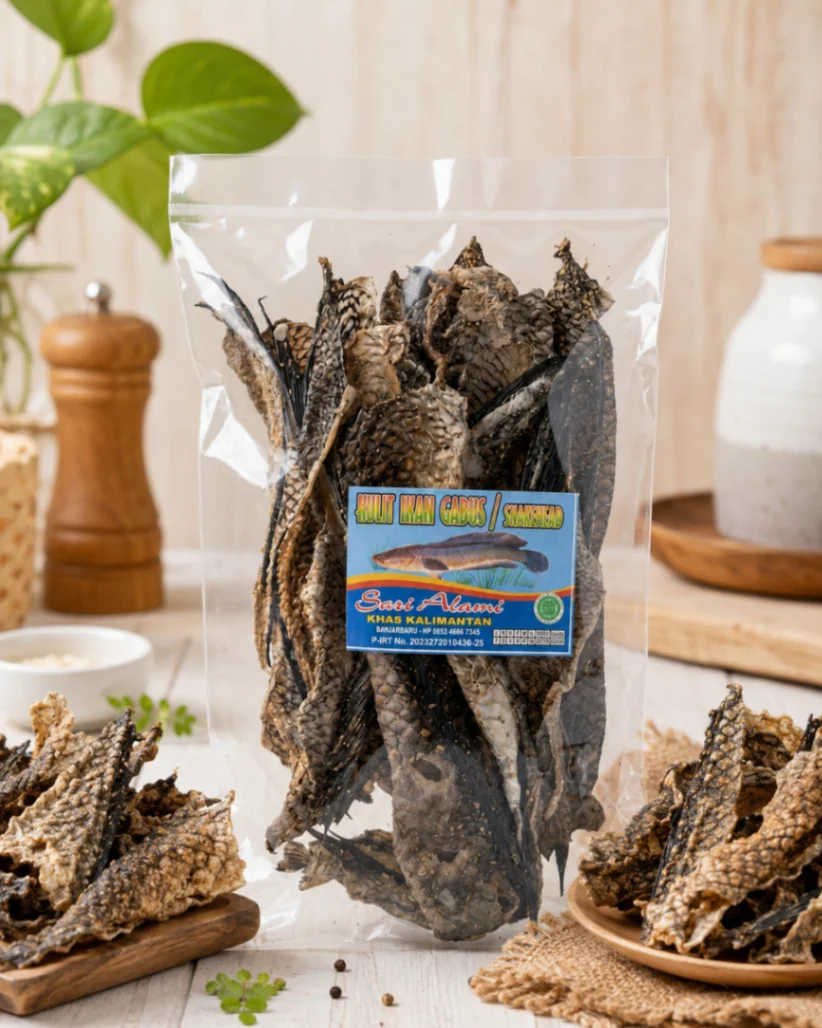 Keripik Kulit Ikan Gabus Sari Alami