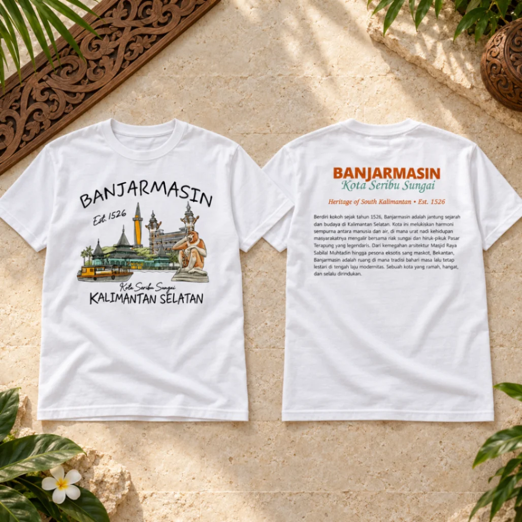 Baju Kaos Premium Edition Banjarmasin Est.1526