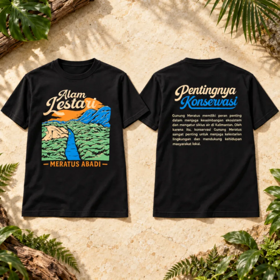Baju Kaos Premium Edition Alam Lestari Meratus
