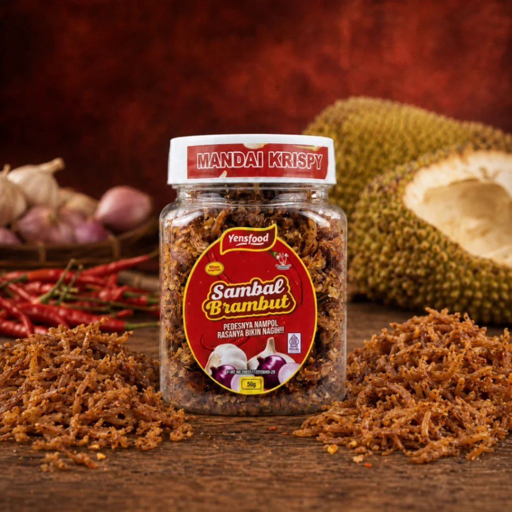 Sambal Brambut Botol 50gr (Mandai Krispy)