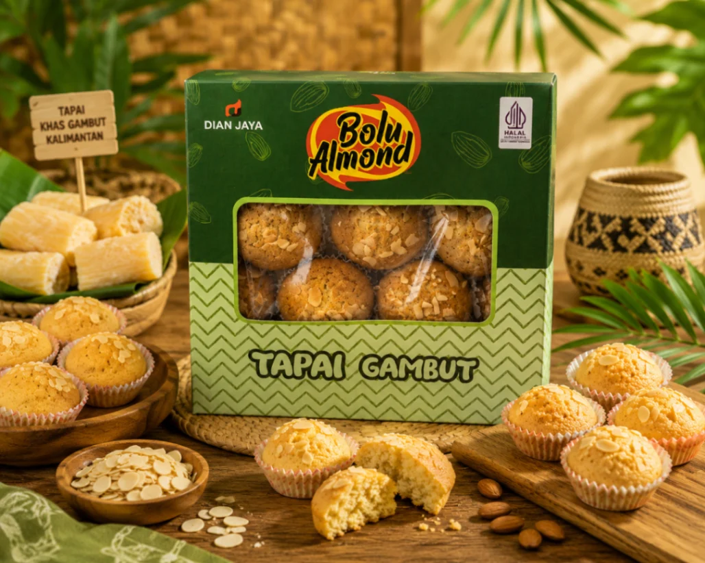 Bolu Almond Kotak Besar Dian Jaya (Tapai Gambut)