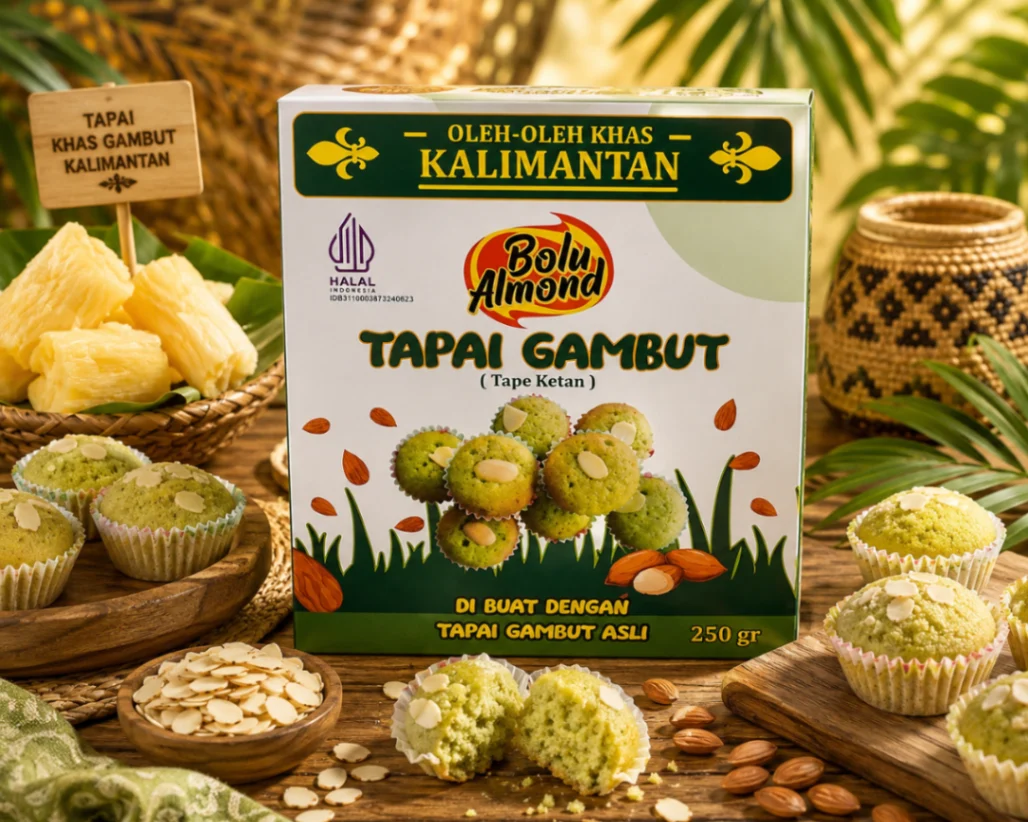 Bolu Almond Kotak Kecil Dian Jaya (Tapai Gambut/Tape Ketan)