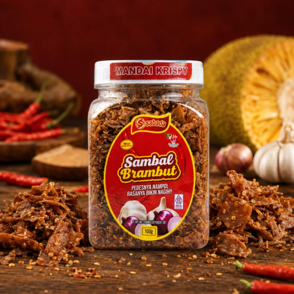 Sambal Brambut Botol 100gr (Mandai Krispy)